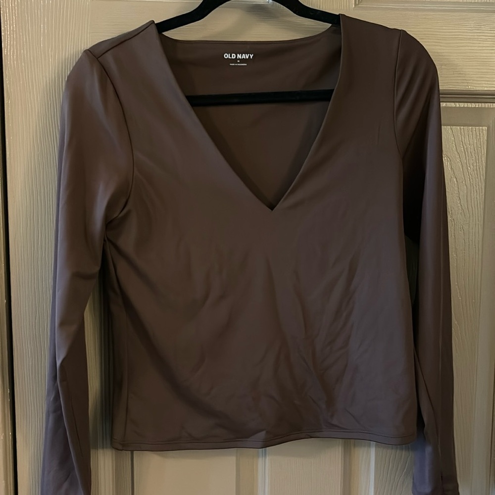 Brown old navy v-neck top